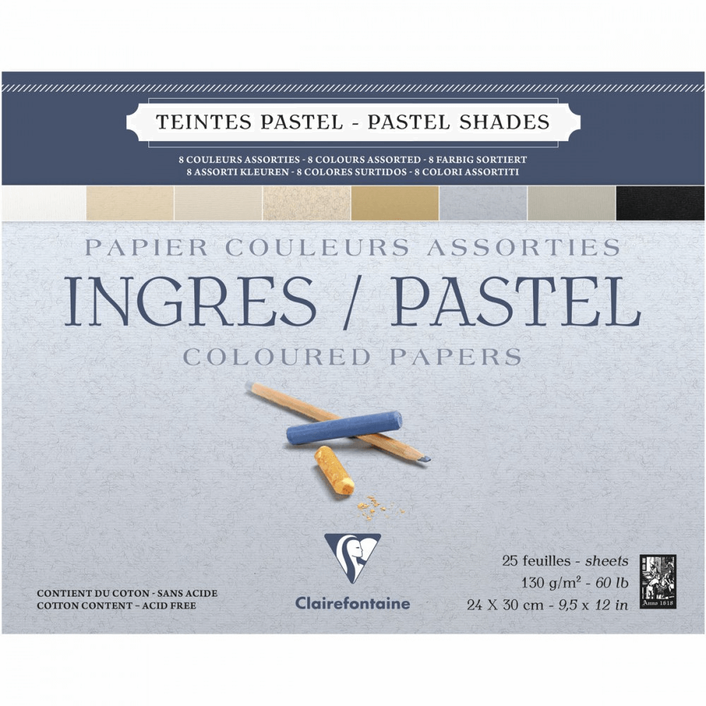 papel para pastel ingres clairefontaine 130g